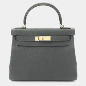 Hermes Grey Togo Leather Kelly 28 Shoulder Bag
