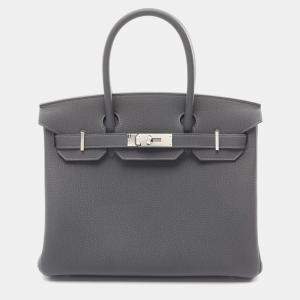 Hermes Grey Togo Leather Birkin 30 Handbag