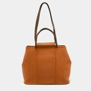 Hermes Orange Canvas Cabag Elan PM Bag