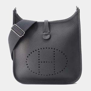 Hermes Ardoise Taurillon Clemence Evelyne III 29 Shoulder Bag