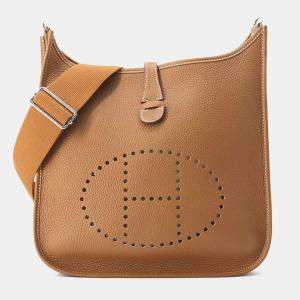 Hermes Gold Taurillon Clemence Evelyne III 29 Shoulder Bag