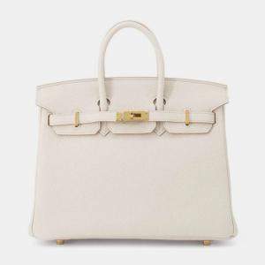 Hermes Beton Togo Leather Birkin 25 Handbag