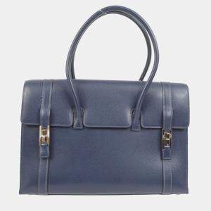 Hermes Navy Lisse Drag 2 32 Handbag