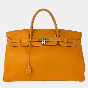 Hermes Natural Fjord Birkin 45 Handbag