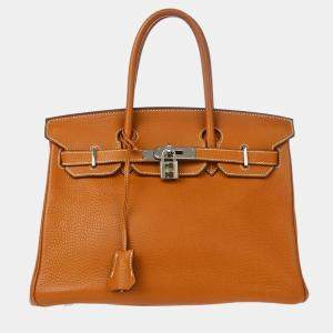 Hermes Gold Togo Birkin 30 Handbag