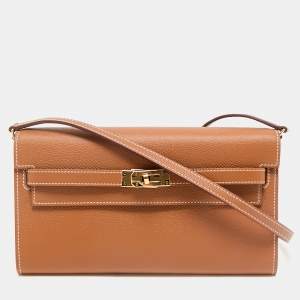Hermès Gold Epsom Leather Kelly To Go Wallet