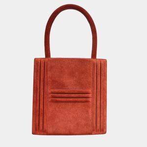 Hermes Red Veau Velour Doblis Cadena Kelly Mini Handbag 