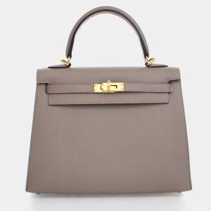 Hermes Mini Kelly Gris Meyer Epsom Leather Bag