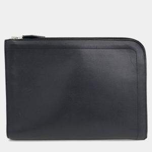 Hermes Black Leather Clutch and iPad Case