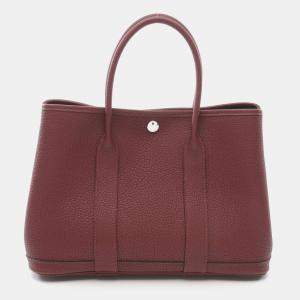  Hermes Rouge H Negonda Leather Garden Party TPM 