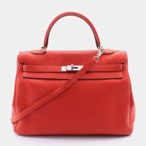 Hermes Capucine Leather Kelly 35 