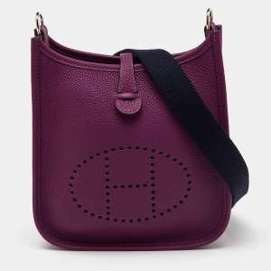 Hermès Anemone/Blue Marine Taurillon Maurice Leather Evelyne Amazon TPM Bag