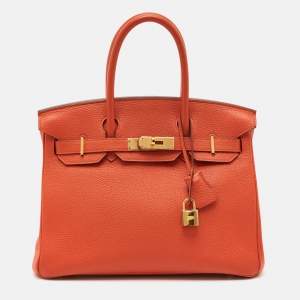 Hermès Capucine Togo Leather Gold Finish Birkin 30 Bag
