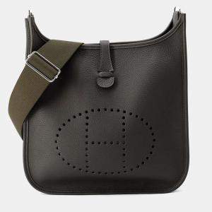 Hermès Dark Bronze Taurillon Clemence Amazon Evelyne III PM