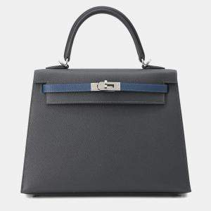 Hermès Ardoise/Black/ Epsom Kelly Sellier 25