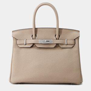 Hermès Gris Tourterelle Togo Leather Birkin 30