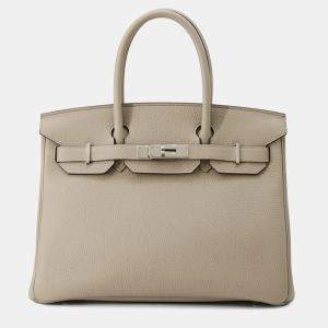 Hermes Gris Tourterelle Togo Leather Birkin 30
