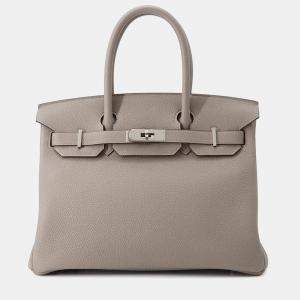 Hermes Gris Asphalt Togo Leather Birkin Size 30