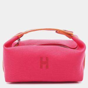 Hermes Bride-a-Brac GM Hibiscus Canvas Hand Bag