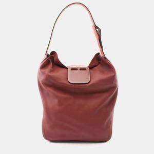 Hermes Virevolte Bordeaux Swift Leather Shoulder Bag