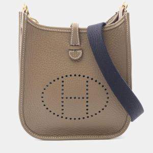 Hermes Evelyne TPM Amazon Etoupe  K Taurillon Clemence  Shoulder Bag