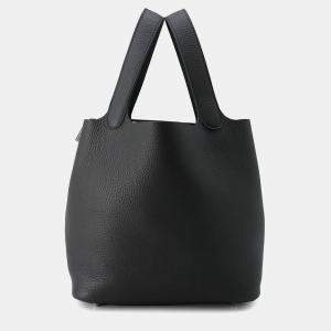 Hermes Picotin Lock Black Taurillon Clemence MM