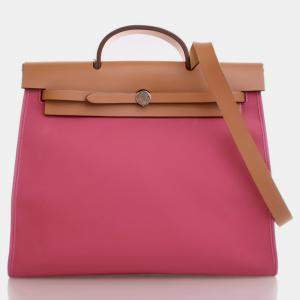 Hermes Rose Pourpre Toile Militaire Herbag Zip 31