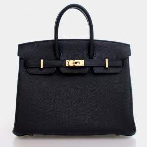 Hermes Birkin 25 Black Togo  Bag