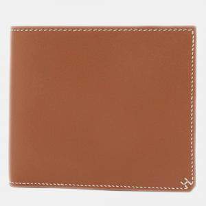 Hermes H Series Gold Evercolor Bi-Fold Compact Wallet 