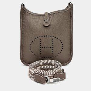 Hermes Evelyn 16 Brown Grey Leather Bag