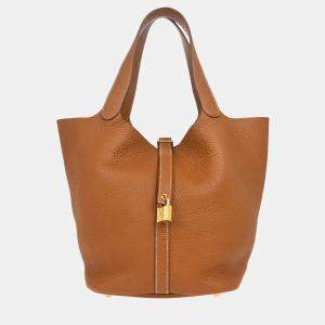 Hermes Picotin Lock 26 Gold Taurillon Clemence Handbag