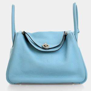 Hermes Lindy 30 Blue Atoll Clemence Bag