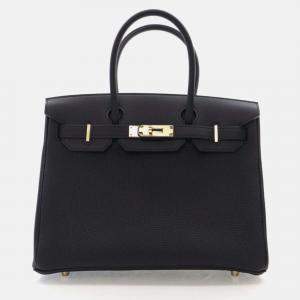 Hermes Birkin 30 Noir Togo Bag