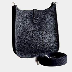 Hermes Mini Evelyne Black with SiLouis Vuittoner Hardware