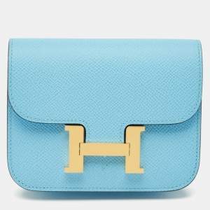 Hermès Celeste Epsom Leather Constance Slim Wallet