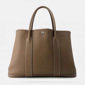 Hermes Garden Party  PM Etoupe Negonda Leather Bag 