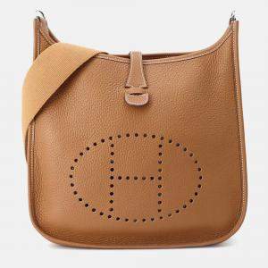 Hermès Evelyne 2 Gold Taurillon Clemence PM Hand Bag