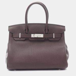 Hermes Birkin 30 Verso Rouge Seller Brique Leather Bag