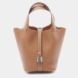 Hermes Picotin Gold  K Taurillon Clemence Bag