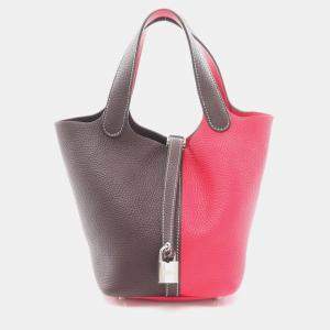 Hermes Picotin Rouge Sellier Franboise Taurillon Clemence Handbag 