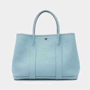 Hermes Garden Party PM Blue Atoll T Country Bag