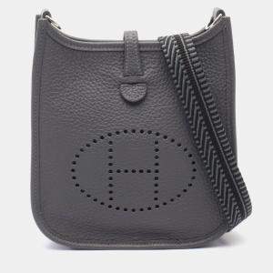 Hermes Evelyne TPM Gray Ardoise Taurillon Clemence Shoulder Bag