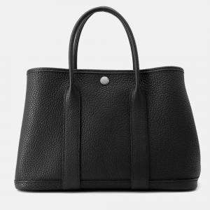 Hermes Garden Party TPM Black Negonda Leather  Bag 