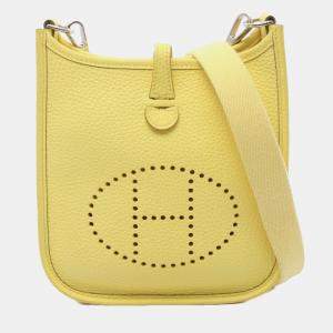 Hermes Evelyne TPM   Yellow Limoncello Clece Leather Shoulder Bag