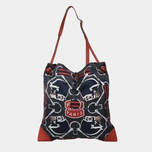 Hermes Horse-Printed Multicolor Silky City Bag