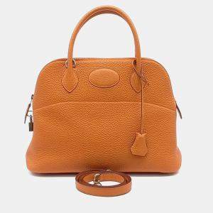 Hermes Orange Leather Bolide 31