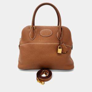Hermes Bolide 31 Brown Leather Bag