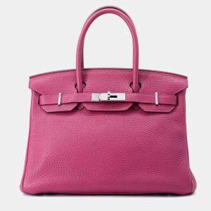 Pre Owned Hermes Birkin 30 Tosca Togo Leather Tote Bag