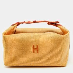 Hermès Fauve Toile H Canvas Large Bride-a-Brac Au Carre Model Case
