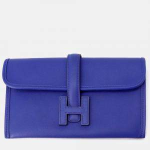 Hermes Jige Duo Blue Electric Swift Leather